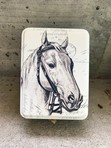 MetallBox Pferd weiss