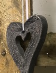 Betonherzen klein dunkelgrau 
